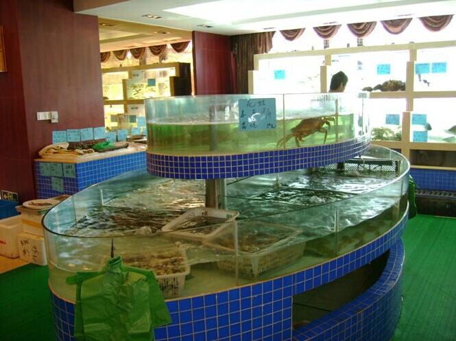 深圳酒店海鲜鱼池、玻璃海鲜鱼池订做  海鲜池厂家  饭店海鲜鱼池  海鲜鱼池安装