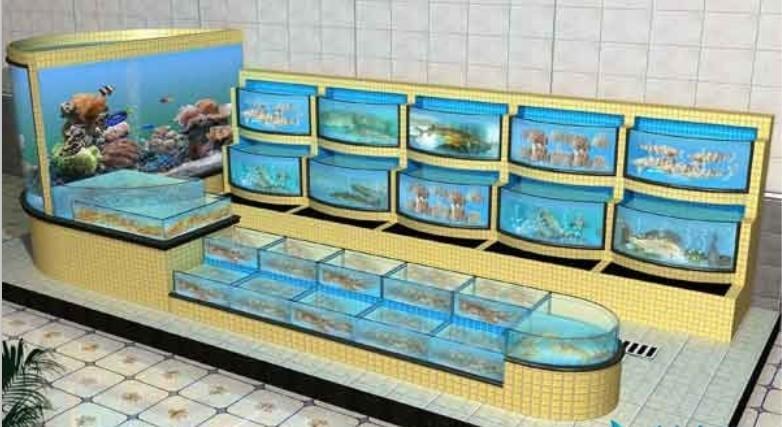 深圳海鲜池图片、海鲜鱼池设备设计  海鲜池设计图  餐饮海鲜池  海鲜鱼池图片
