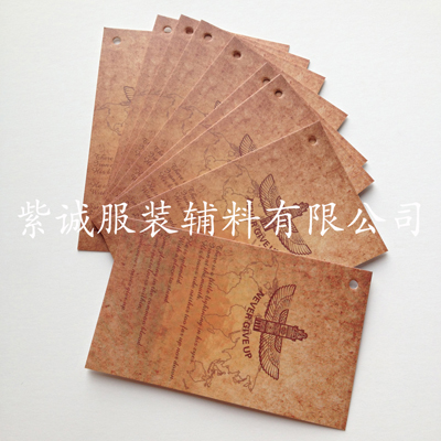 定制童装卡通吊牌 加厚牛皮纸挂卡 商标吊卡 吊粒制作