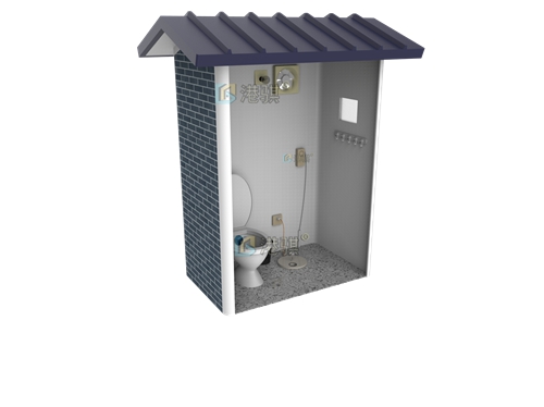 家用化粪池平面图 蹲坑冲水桶安装-港骐