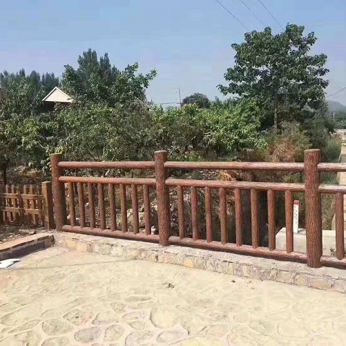 河道混凝土水泥栏杆，水泥防实木栏杆采购注意事项