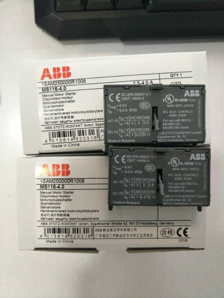 ABB 电动机保护断路器  继电器  软启动器
