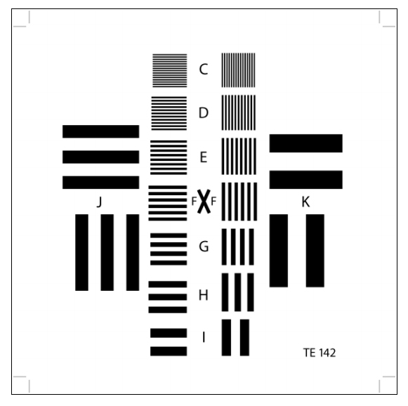ISO分辨率测试卡(1 -18 LP/mm)  单一分辨率