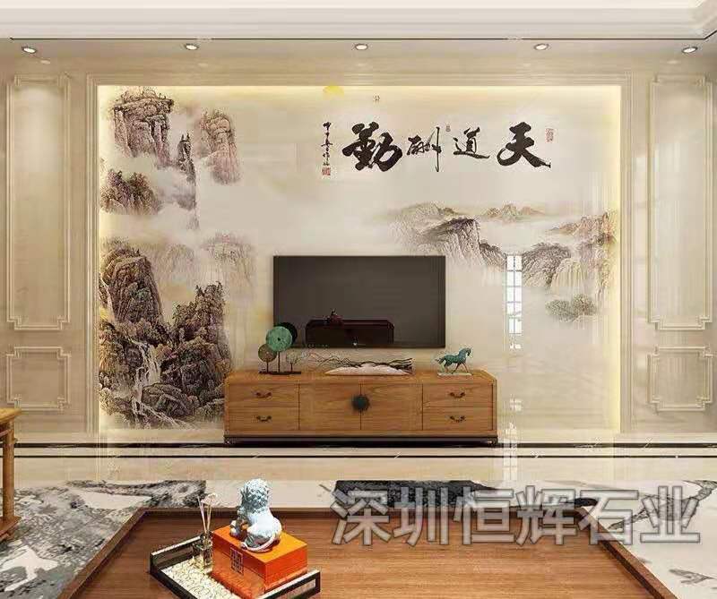 深圳大理石材-山水画大理石-背景墙系列  天然石材  大理石价格