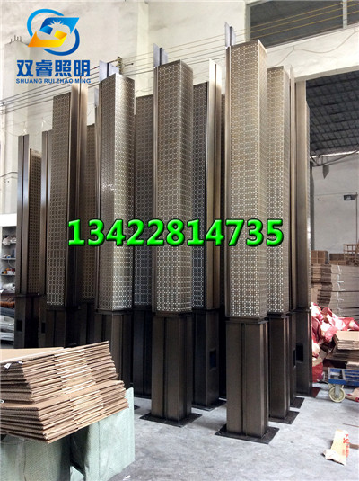 中式仿云石景观灯定制广场3米景观灯别墅小区立柱灯 户外景观灯