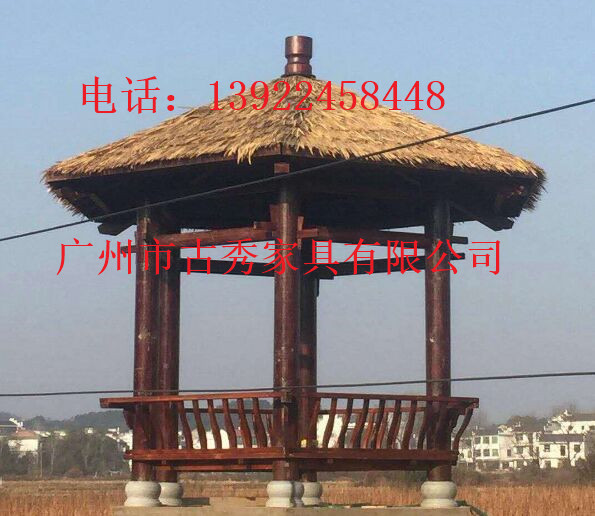 仿古木结构八角凉亭，景观防腐木六角亭  仿古防腐木八角凉亭