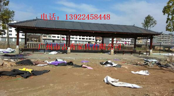 欧式景观长廊，仿古木头结构走廊，庭院休闲葡萄架