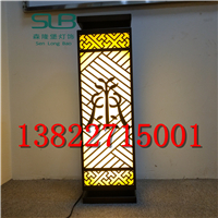 新款特色中式仿古壁灯厂家定制方形仿云石壁灯LED壁灯  酒店LED壁灯