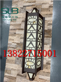 酒店工程现代特色壁灯方形仿云石壁灯走廊楼道壁灯  中式仿古壁灯  酒店LED壁灯