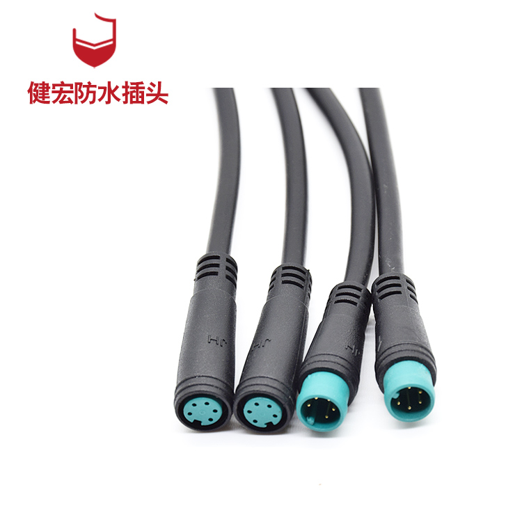 M6 2-8芯厂家直销电动车专用 M6防水插头 防水连接器 防水连接线