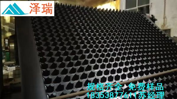 威海排水板（车库地下室专用）20mm蓄排水板  威海车库排水板  威海20mm蓄排水板  威海地下室排水板