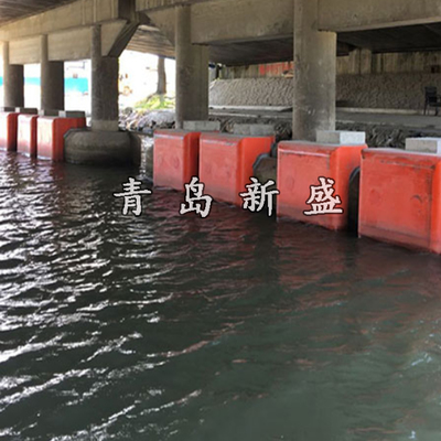 青岛新盛筒型多级缓冲自浮式FRP防撞圈  固定式防撞块  桥梁防撞设施  自浮式防撞圈