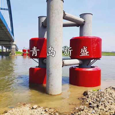 青岛新盛箱型等截面自浮式FRP防撞圈  固定式防撞块  自浮式防撞圈  桥梁防撞护栏