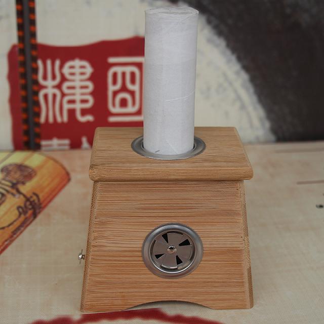 单孔竹制艾灸盒（大孔）孔径3.2cm  单孔艾灸盒