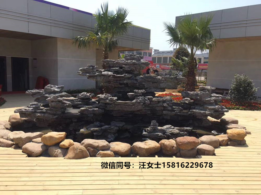 广东英德叠石批发 庭院英石假山案例图 优质精品英石