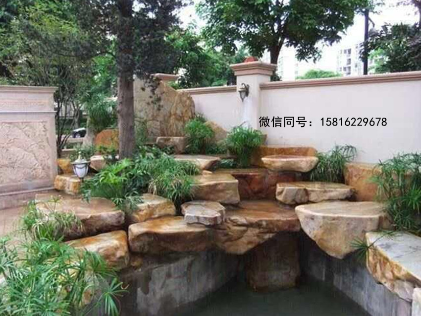 刻字黄蜡石 工程石驳岸石 河北石家庄黄蜡石