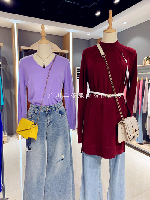 宣宜毛衣高端时尚品牌折扣女装尾货货源批发  品牌女装尾货  女装进货渠道  衣服批发