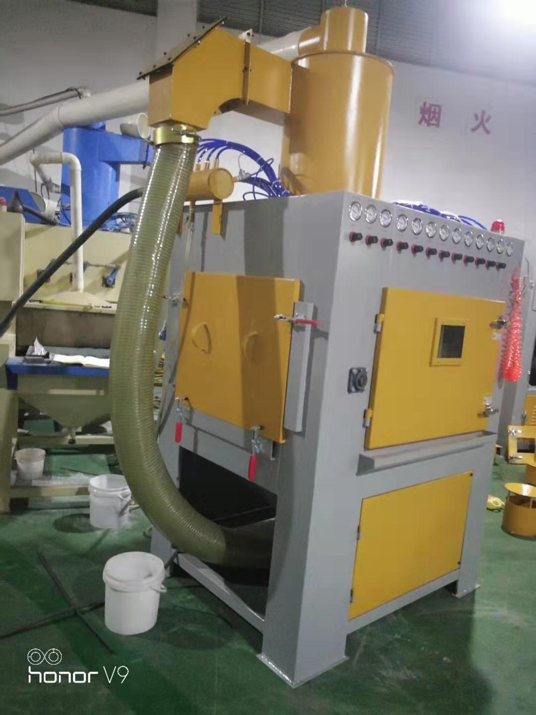 全自动发热盘大型转盘式自动喷砂机厂价直销定制  大型自动喷砂机