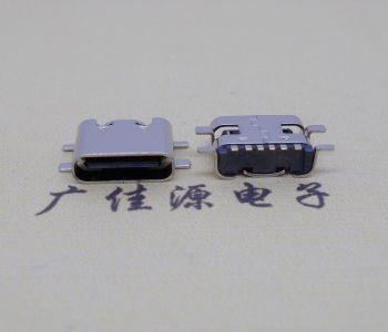 type c6p立插板H=6.25带弹母座两个固定鱼叉脚  type c6p母座  type c6p立插接口