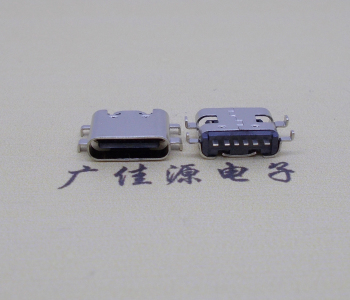 type c6p立插板H=6.25带弹母座两个固定鱼叉脚  type c6p母座  type c6p立插接口