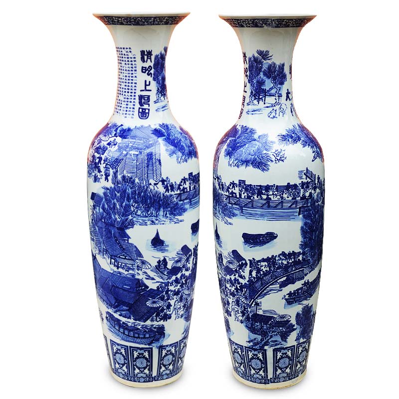 礼品青花瓷大花瓶,景德镇落地大花瓶 礼品大花瓶
