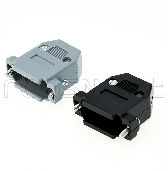 DB15P/HDB26P 螺丝式塑壳 灰色/黑色&nbsp;&nbsp;DB15P/HDB26P塑壳