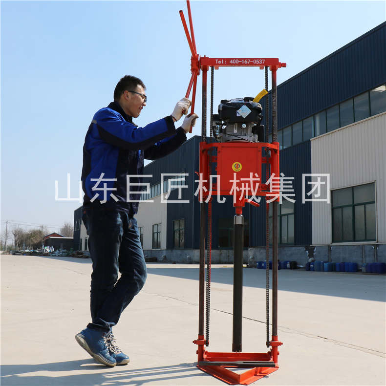 巨匠集团小型岩土钻机工作视频操作简单上手快 轻便取样钻机 轻便型钻机
