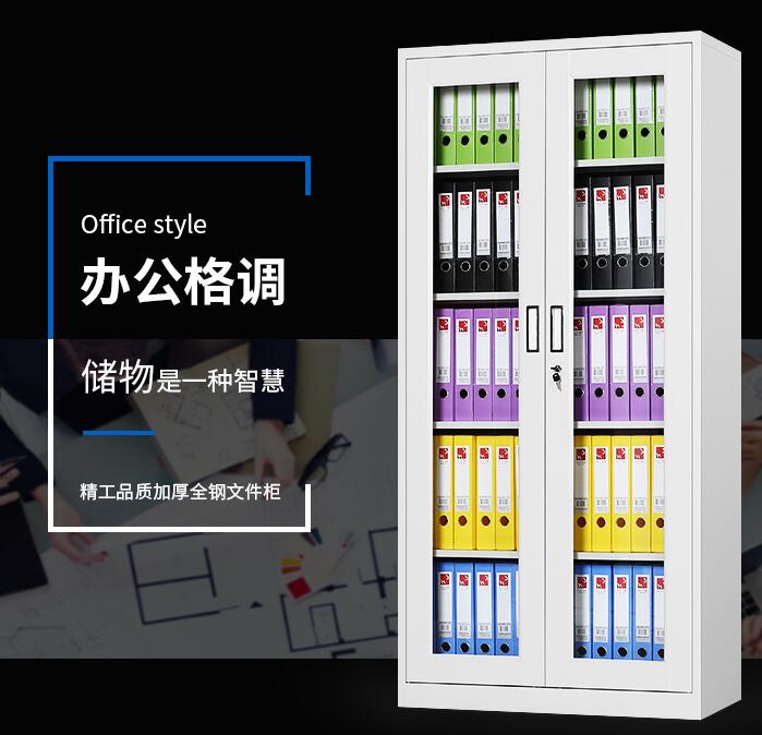 石家庄文件柜 铁皮文件柜 制动式双层文件柜  套色文件柜  板式文件柜  拆装文件柜