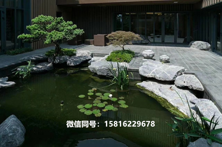 人工湖围边景观 太湖石假山工程 太湖石产地批发