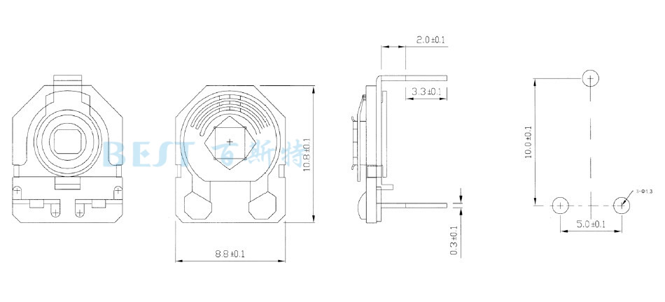 可调电阻RM085G-V6_参考图纸