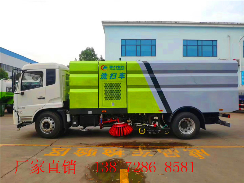 东风国六天锦扫路车多少钱一辆  洗扫车  路面清洗车