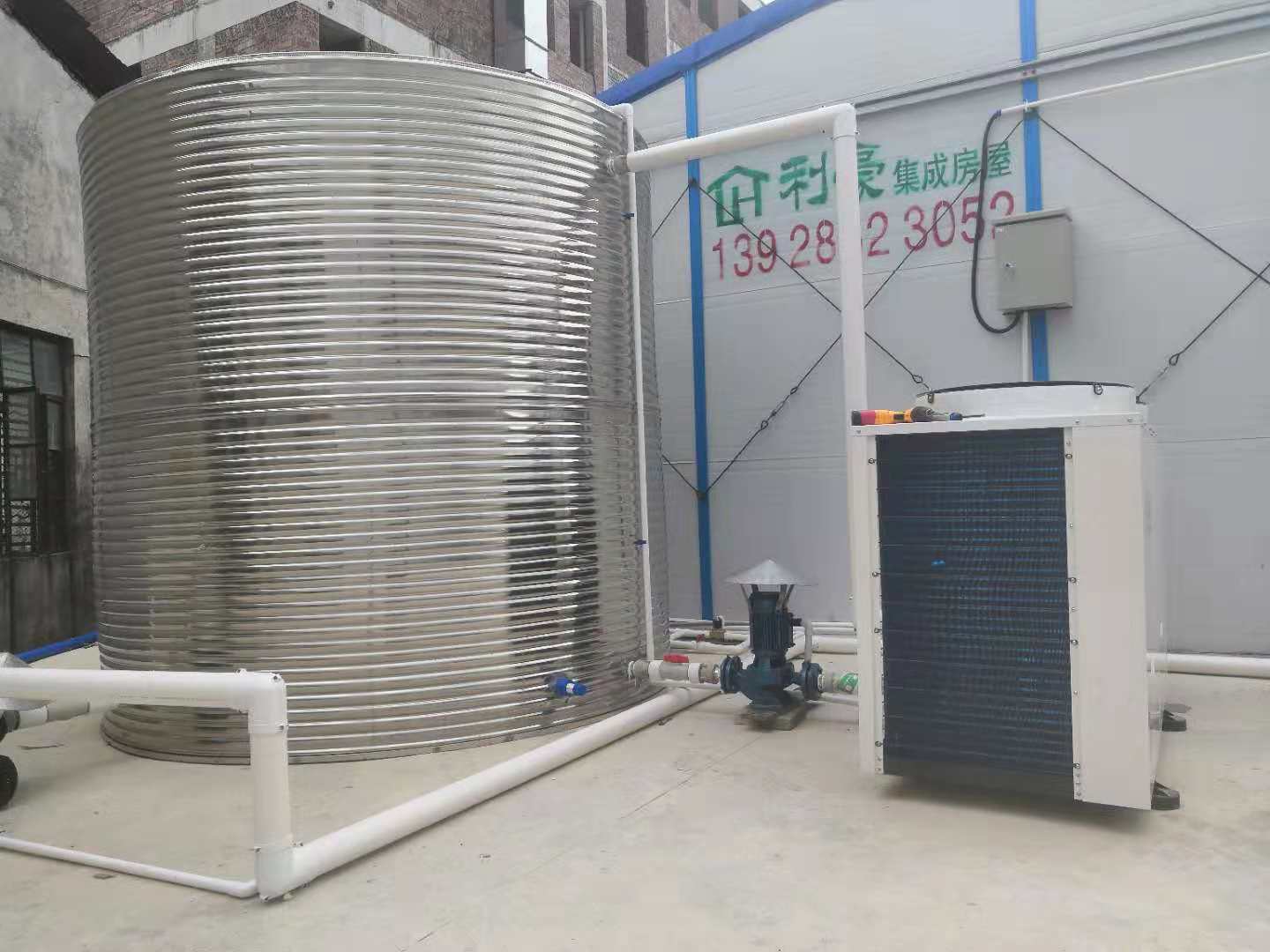 朱村5吨热水工程安装费用贵吗  空气能热水器  空气能热水机