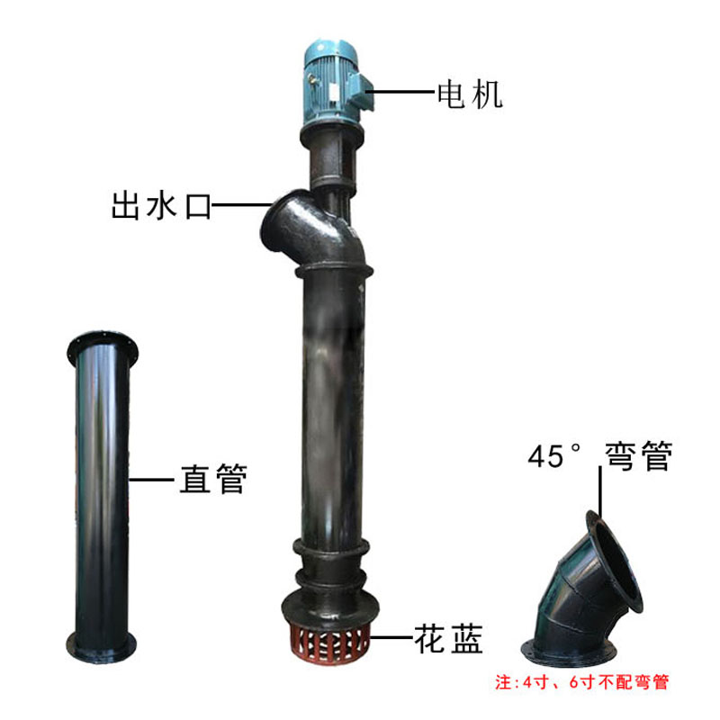 4寸农用灌溉泵浸入式抽水泵100ZLD-2  轴流泵