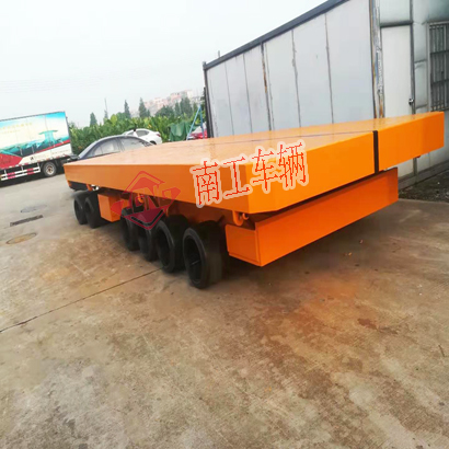 120吨载重王无动力平板拖车 带升降功能&nbsp;&nbsp;重型平板拖车&nbsp;&nbsp;重型全挂拖车&nbsp;&nbsp;平板车