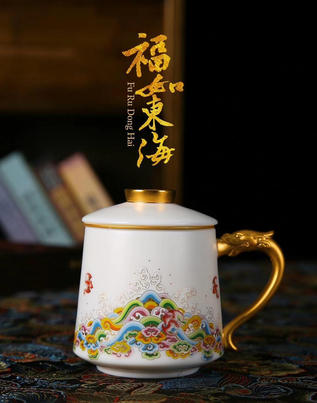 元旦礼品陶瓷杯定制，礼品陶瓷茶杯套装价格&nbsp;&nbsp;定做礼品杯子