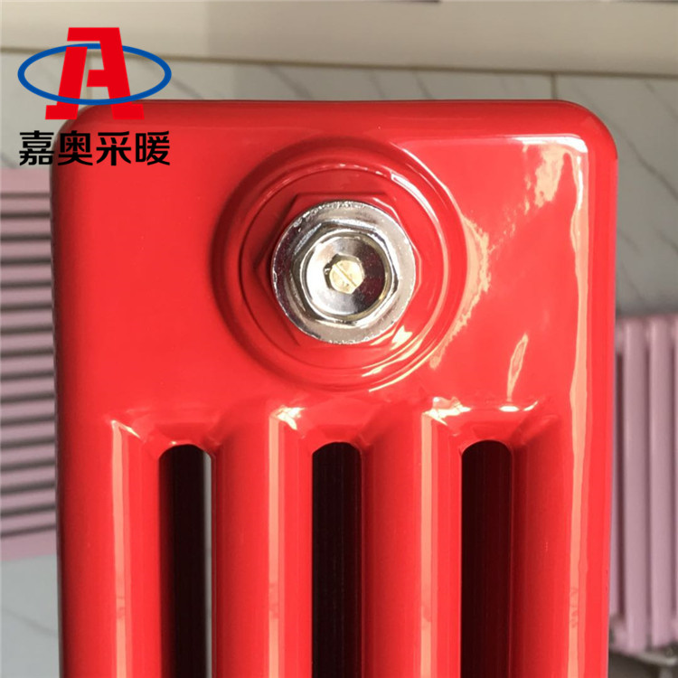 工程gz409钢四柱暖气片钢柱型四柱散热安装 防腐钢四柱暖气片 钢制四式暖气片价格 圆管四柱散热器型号
