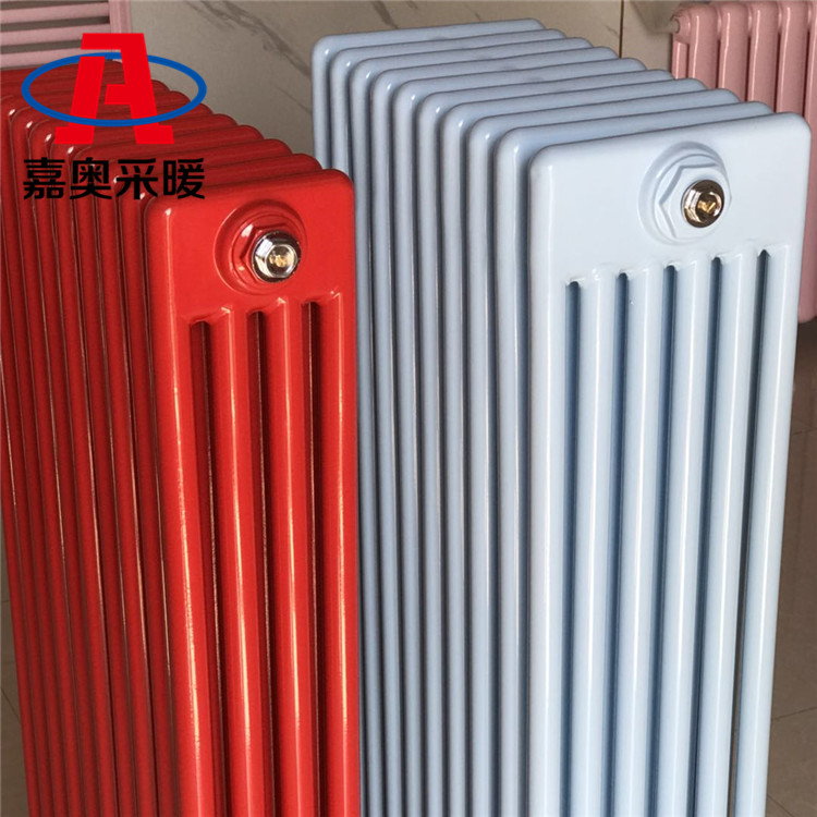 工程gz409钢四柱暖气片钢柱型四柱散热安装 防腐钢四柱暖气片 钢制四式暖气片价格 圆管四柱散热器型号