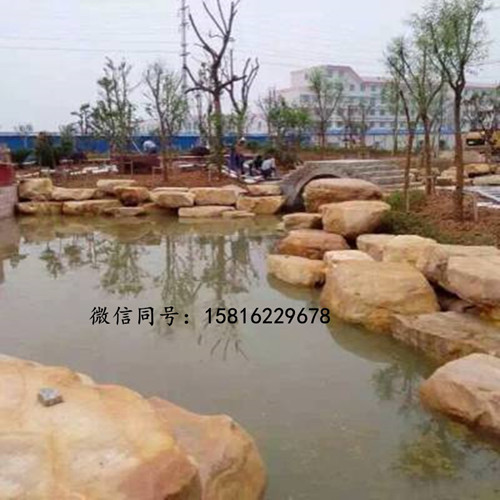 小型黄蜡石批发 工程石驳岸石 黄蜡石价格2