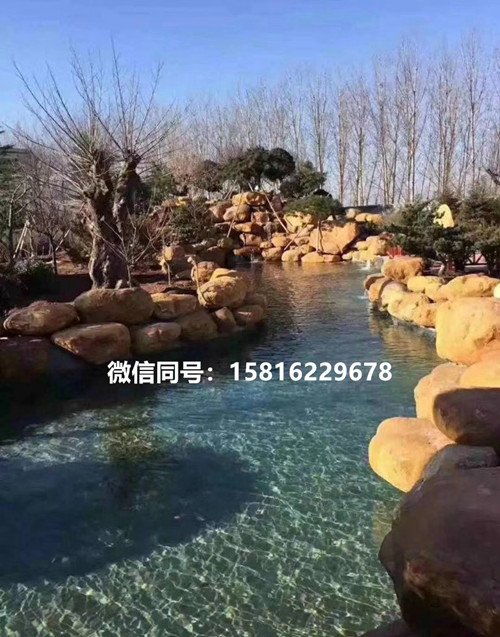 庭院假山造景图 黄蜡石景观 小型黄蜡石价格 广东黄蜡石产地1