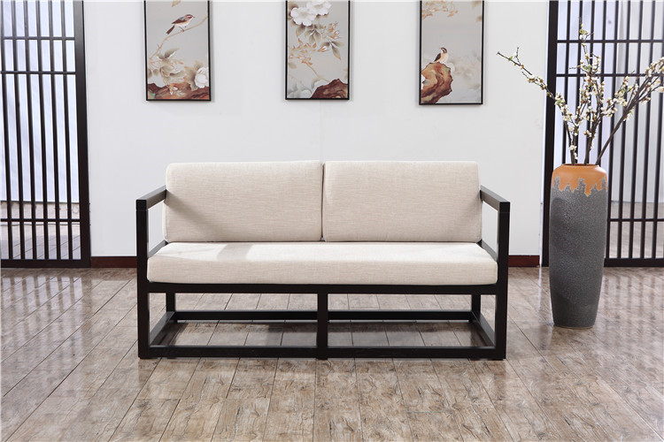 辽宁木言木语新中式实木沙发组合 黄柏木简约小户型沙发  新中式实木家具