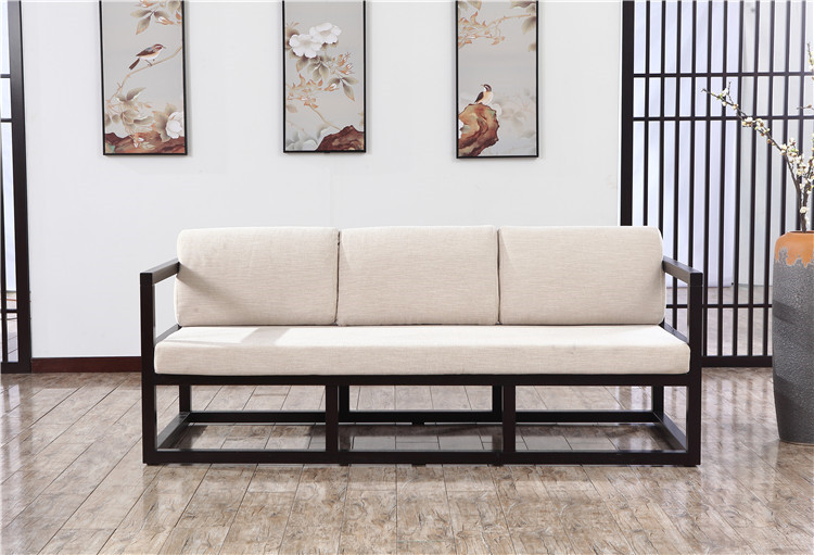 辽宁木言木语新中式实木沙发组合 黄柏木简约小户型沙发  新中式实木家具