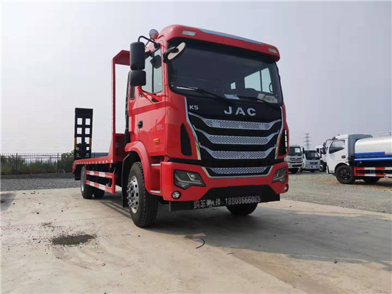 江淮单桥挖机拖车 JAC后八轮拖板车 前四后八勾机背车  单桥平板车  后双桥挖机拖车  前四后八挖机运输车