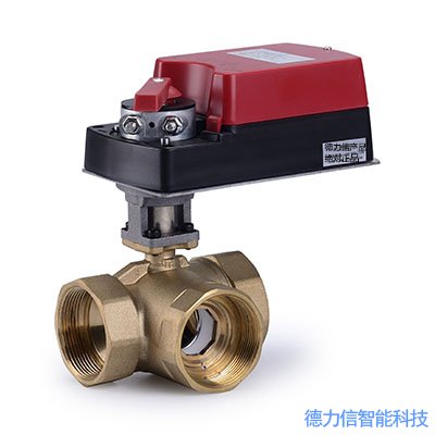德力信DN50角行程比例积分三通球阀  德力信三通球阀  德力信角行程  三通球阀门