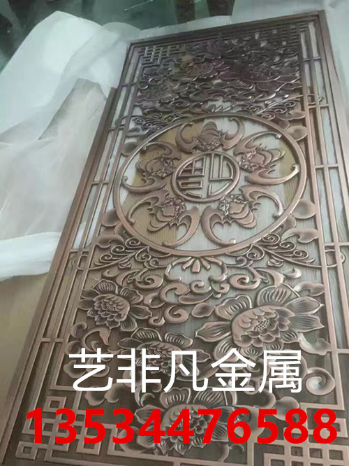 玫瑰金镂空隔断古典屏风达到客厅的整体效果及协调性  雕刻屏风  隔断屏风  花格屏风