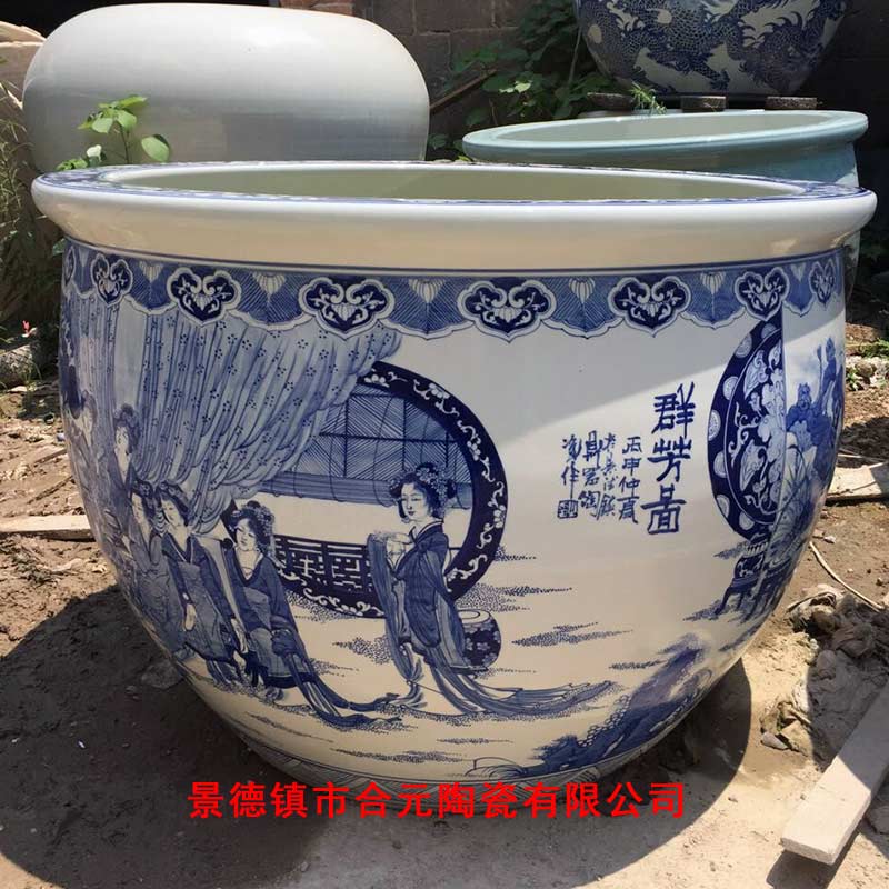 陶瓷大缸生产生产厂家 景德镇大缸摆件  陶瓷大缸生产厂家  景德镇陶瓷大缸