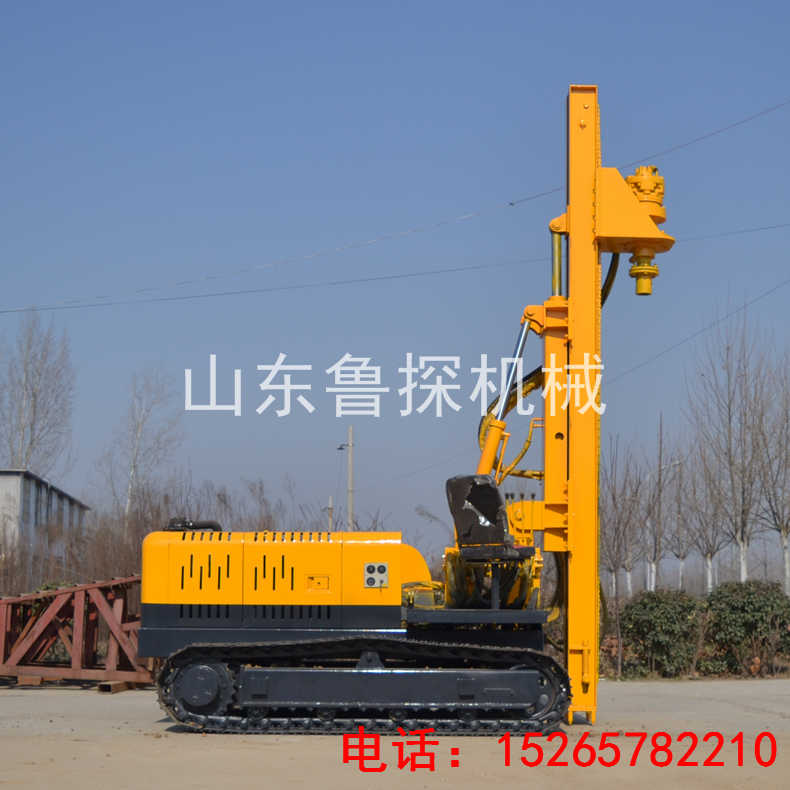 鲁探直销打桩机 太阳能光伏液压打桩机  桩工机械  工程钻机