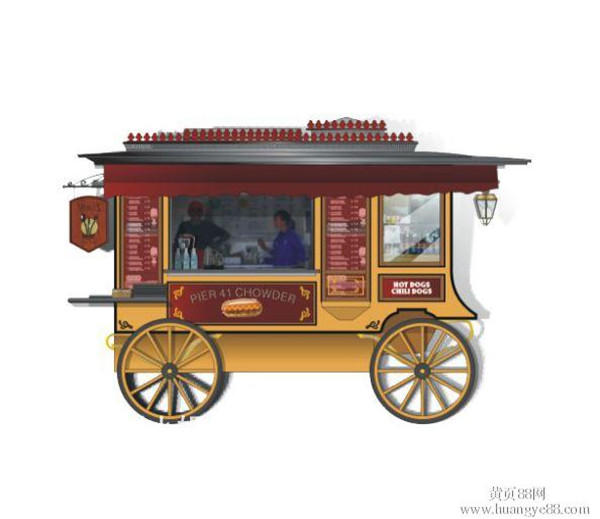 深圳移动售货亭 花车 复古售卖车定做厂家