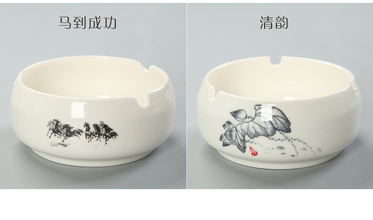 高档描金大号烟灰缸 KTV宾馆雪茄烟灰缸&nbsp;&nbsp;陶瓷&nbsp;&nbsp;烟碟