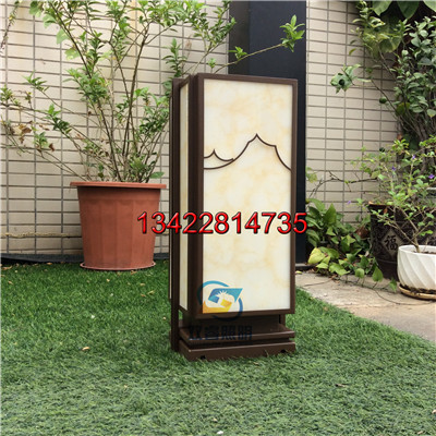 现代中式草坪灯仿云石落地灯花园别墅步道灯箱厂家批发