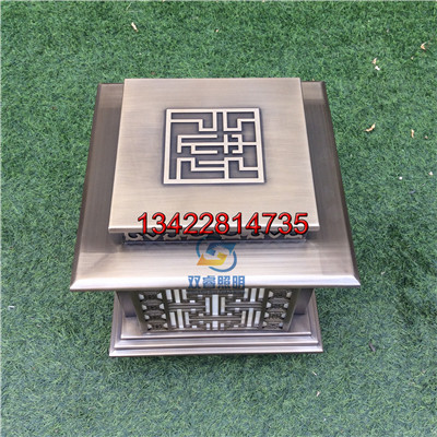 高端两侧柱子灯仿云石柱头灯不锈钢拉丝立柱灯
